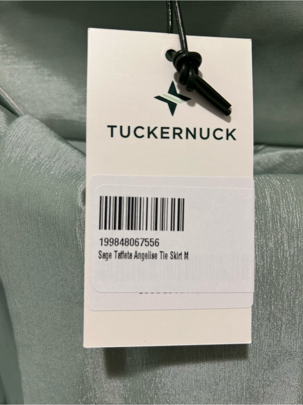 Tuckernuck Taffeta Tie Skirt NEW! Summer/Autumn Green Color ❤️ - Picture 2 of 3